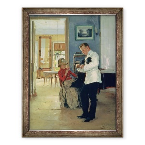 Tablou inramat - Vladimir Egorovic Makovsky - Declaratie de dragoste, 70 x 90 cm
