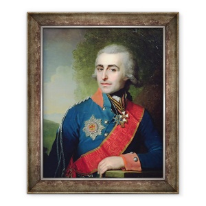 Tablou inramat - Vladimir Lukich Borovikovsky - Portretul Generalului Aide-de-Camp Contele Piotr Tolstoi 1761-1844 1799, 70 x 85 cm