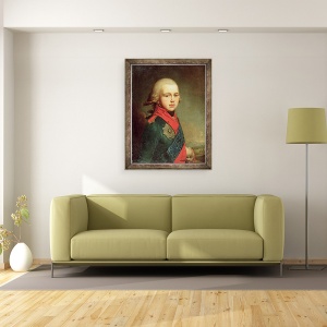 Tablou inramat - Vladimir Lukich Borovikovsky - Portretul Marelui Duce Konstantin Pavlovici 1779-1831 1795, 60 x 80 cm - Img 2