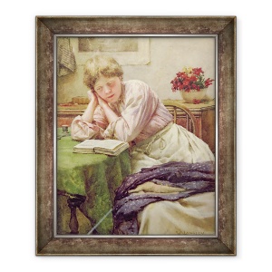 Tablou inramat - Walter Langley - O citire linistita, 50 x 60 cm
