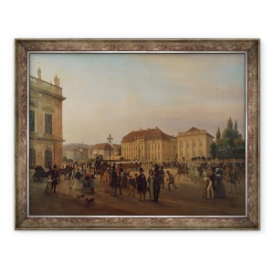 Tablou inramat - Wilhelm Bruecke - Parada in fata palatului regal, 60 x 80 cm