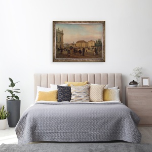 Tablou inramat - Wilhelm Bruecke - Parada in fata palatului regal, 60 x 80 cm - Img 3