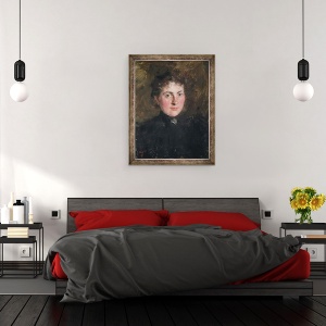 Tablou inramat - Wilhelm Maria Hubertus Leibl - Felicia Kirchdorffer, nepoata artistului, 60 x 80 cm - Img 3