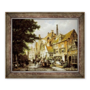 Tablou inramat - Willem Koekkoek - Scene Street, 50 x 60 cm