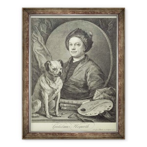 Tablou inramat - William Hogarth - Autoportret, 70 x 90 cm