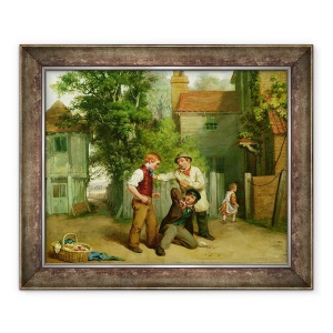 Tablou inramat - William III Bromley - Gata de lupta, 50 x 60 cm