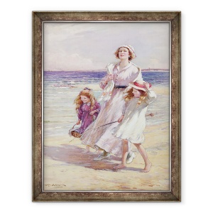 Tablou inramat - William Kay Blacklock - O zi racoroasa la malul marii, 60 x 80 cm