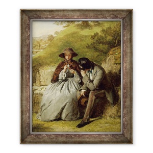 Tablou inramat - William Powell Frith - indragostitii, 50 x 60 cm
