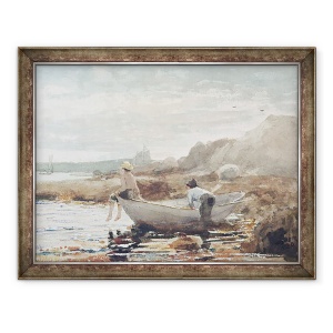 Tablou inramat - Winslow Homer - Baieti pe plaja, 70 x 90 cm