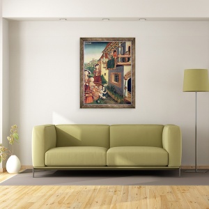 Tablou inramat - Wolfgang Krodel - David si Batseba, 70 x 90 cm - Img 2