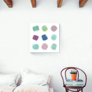Tablou decorativ abstract pe canvas multicolor 60x60 cm