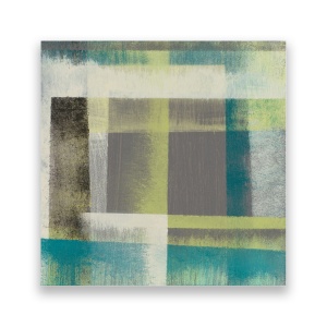 Tablou Canvas - Abstract, Linii, Mat, Albastru-Verde, 60 x 60 cm