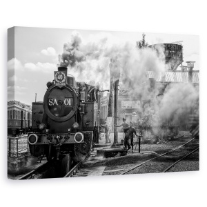 Tablou canvas - Abur, Strada, Abur, Fum, Motor, Locomotiva, 60 x 90 cm