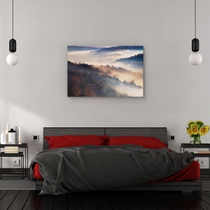 Tablou canvas - Aceste momente magice, Peisaj, Ceata, Toamna, Dimineata, 80 x 120 cm - Img 3