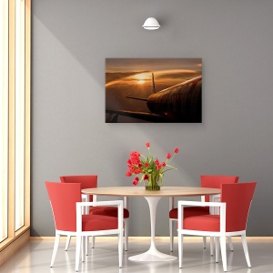 Tablou canvas - Afara Din Zbor, Rosu, Soare, Calatorie, Evadare, 80 x 120 cm - Img 4