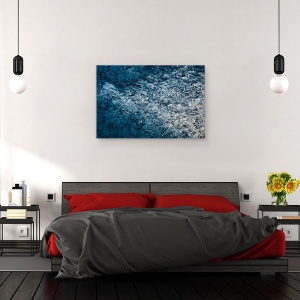 Tablou canvas - Albastru Plin De Spirit, Albastru, Gheata, Abstract, Cioburi, 80 x 120 cm - Img 3