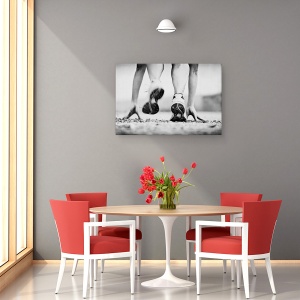 Tablou canvas - Alergator, Fuga, Alb-Negru, Pantofi, 60 x 90 cm - Img 4