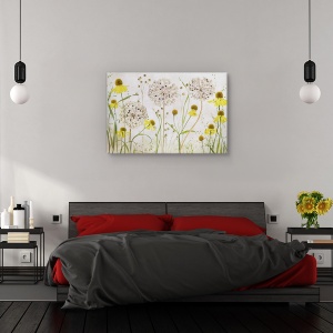 Tablou decorativ canvas natură moartă cu Allium și Helenium