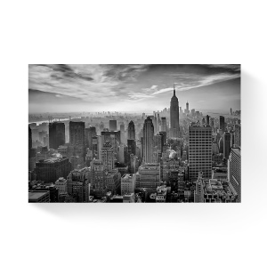 Tablou Canvas - America, USA, New York, Oras, Cladiri, Arhitectura, Alb/Negru, 80 x 120 cm