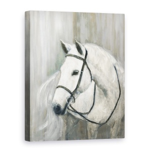 Tablou canvas - Animale, Cal, Alb, Pictura, 75 x 100 cm