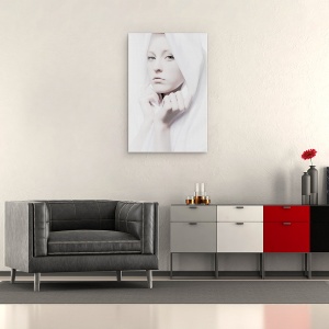 Tablou canvas - Anne, Portret, Fata, Alb, Punct, 40 x 60 cm - Img 2