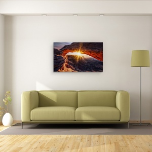 Tablou canvas - Arcul Mesa, Peisaj, Portocaliu, Stanca, Piatra, Mesa, 50 x 80 cm - Img 2