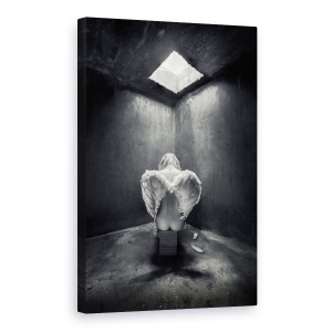 Tablou canvas - Arestat, Ingeras, Portret, Model, Cer, Aripi, 60 x 90 cm
