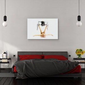 Tablou canvas - Argint pe aur - Seria Gymnast, Oameni, Gimnasta, Echilibru, Putere, 60 x 90 cm - Img 2