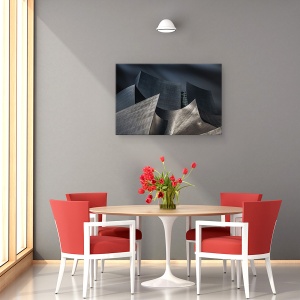Tablou canvas - Arhigraf, Arhitectura, Otel, Metal, Farfurii, Cladire, 60 x 90 cm - Img 4
