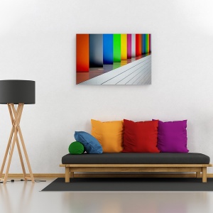 Tablou canvas - Atat De Multa Culoare, Arhitectura, Abstract, Curcubeu, 40 x 60 cm - Img 2