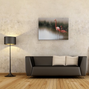 Tablou Canvas - Atat De Zen, Pereche, Flamingo, 75 x 100 cm - Img 2
