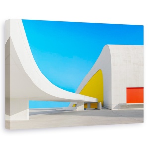 Tablou canvas - Avila, Arhitectura, Niemeyer, Asturias, Albastru, 80 x 120 cm