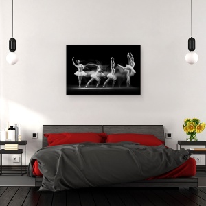 Tablou canvas - Balerine, Kota, Tua, Indonezia, Alb-Negru, Danseaza, 60 x 90 cm - Img 3