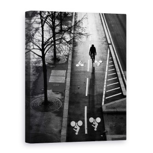 Tablou canvas - Banda De Ciclism, Noapte, Strada, 75 x 100 cm