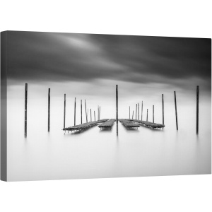 Tablou canvas - Bar, Alb-Negru, Laptos, 50 x 80 cm