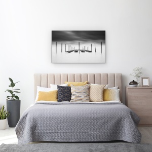 Tablou canvas - Bar, Alb-Negru, Laptos, 50 x 80 cm - Img 3