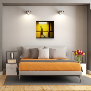 Tablou canvas - Bardo, Mers, Silueta, Noapte, Galben, Neon, Pas, 60 x 60 cm - Img 3