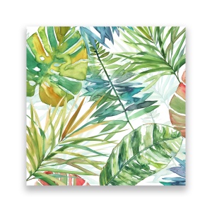 Tablou Canvas - Botanica, Frunze, Verde, Pictura, 60 x 60 cm