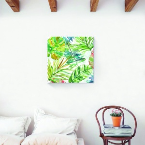 Tablou canvas decorativ Botanică cu frunze verzi, 60×60 cm
