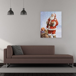 Tablou canvas - Cadouri De Iarna, Craciun, Mos Craciun, 40 x 50 cm - Img 2