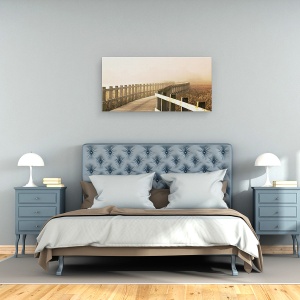Tablou canvas - Calea Devine Mai Luminoasa, Danemarca, Iutlanda, Lemn, Pod, 50 x 100 cm - Img 3