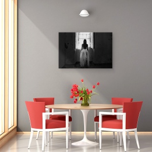 Tablou canvas - Calea Mea De Iesire, Femeie, Fereastra, Lumina, Emotie, 80 x 120 cm - Img 4
