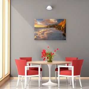 Tablou canvas - Camogli, Peisaj, Coasta, Val, 80 x 120 cm - Img 4