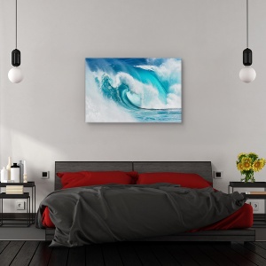 Tablou canvas - Cand oceanul se transforma in foc albastru, Peisaj, Ocean, Insulele Canare, Spania, 40 x 60 cm - Img 3