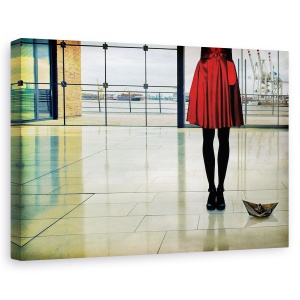 Tablou canvas - Cantecul Navei, Rochie, Hartie, Barca, Macara, 40 x 60 cm