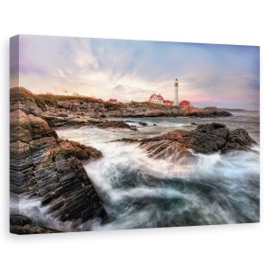 Tablou canvas - Capul Elisabeth, Ocean, Apus De Soare, Maine, Cer, 60 x 90 cm