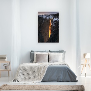 Tablou canvas - Cascada De Foc, Yosemite, Licurici, Elcapitan, Munti, 40 x 60 cm - Img 3
