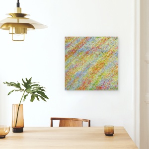 Tablou canvas - Castelluccio 2, Abstract, Camp, Lunca, Floare, Flori, 90 x 90 cm - Img 4
