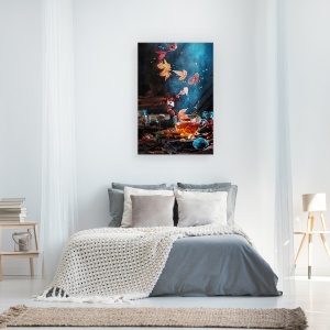 Tablou canvas - Ceai de Toamna, Frunza, Infrangere, Picaturi, Picaturi de Apa, 40 x 60 cm - Img 3