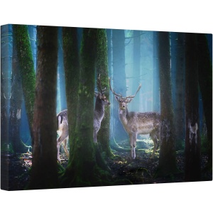 Tablou canvas - Cerbi, Animal, Coarne de Cerb, Padure, 80 x 120 cm